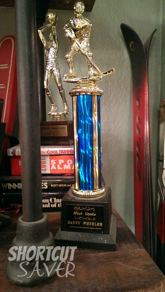 trophy on the set of baby daddy